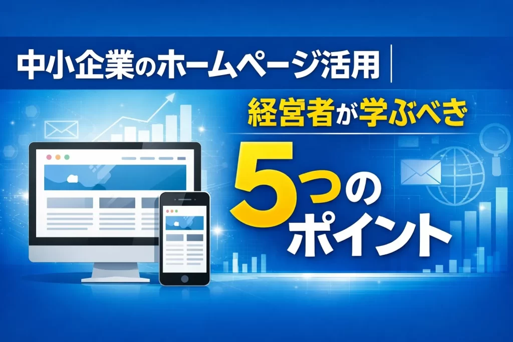 中小企業のホームページ活用｜経営者が学ぶべき5つのポイント