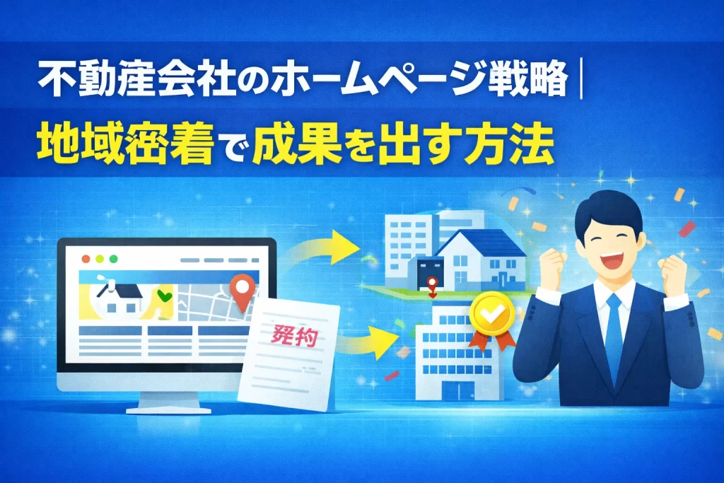不動産会社のホームページ戦略｜地域密着で成果を出す方法