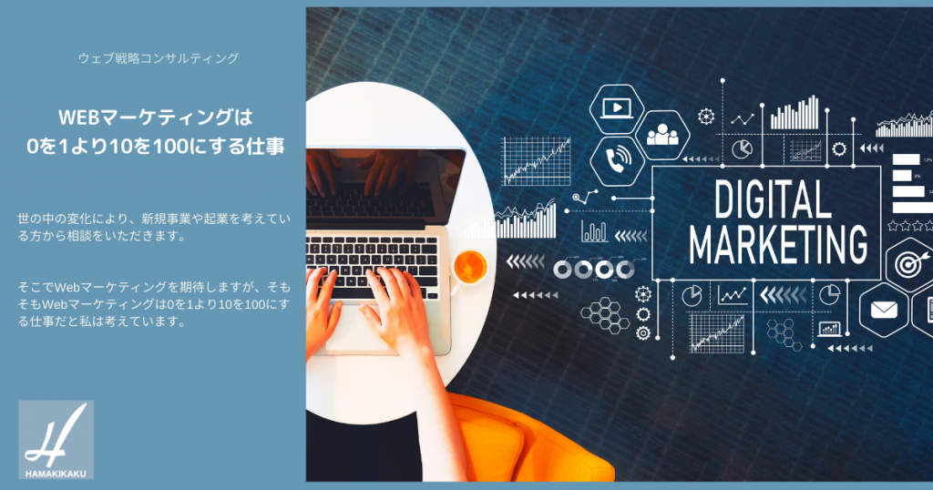 Webマーケティングは0を1より10を100にする仕事