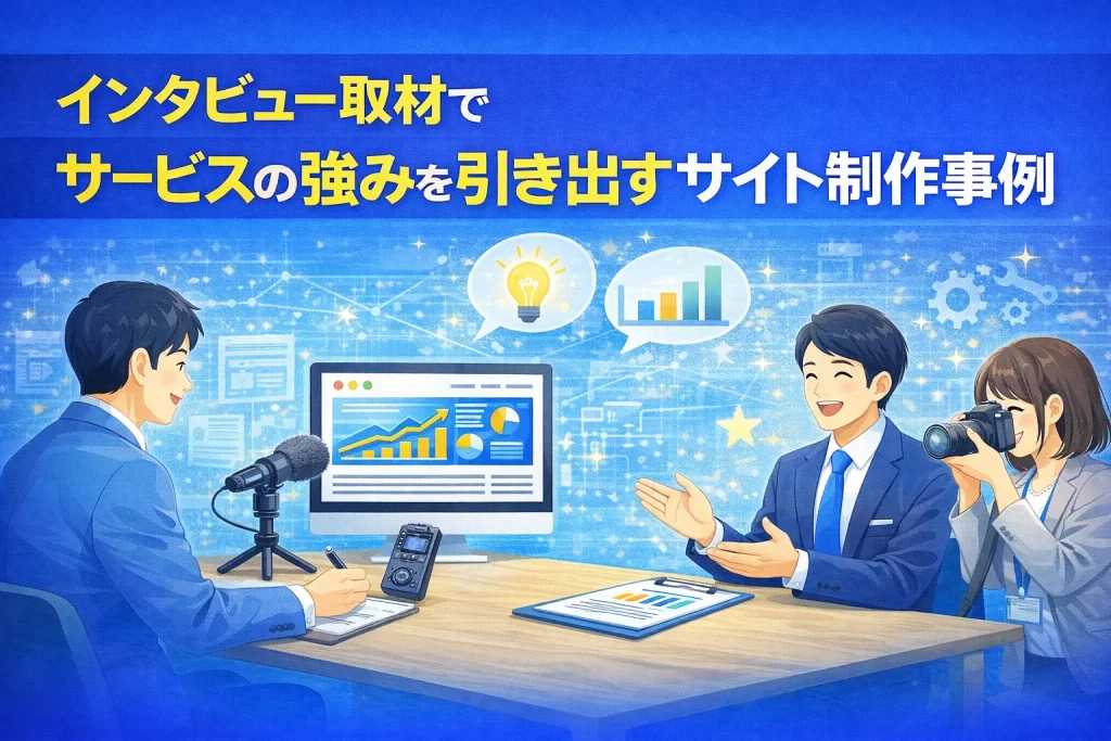 インタビュー取材でサービスの強みを引き出すサイト制作事例