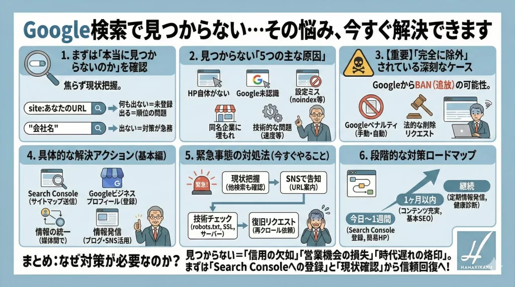 Google検索で見つからない…その悩み、今すぐ解決できます