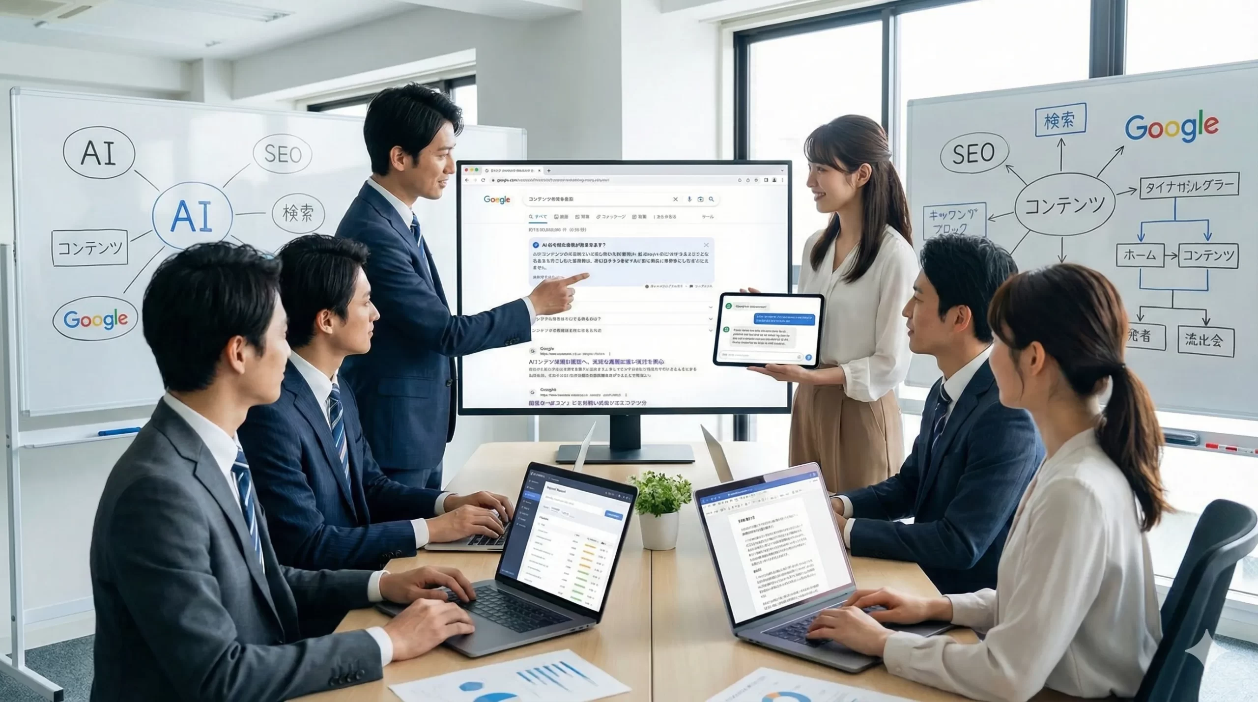 AI SEO コンテンツマーケティング イメージ