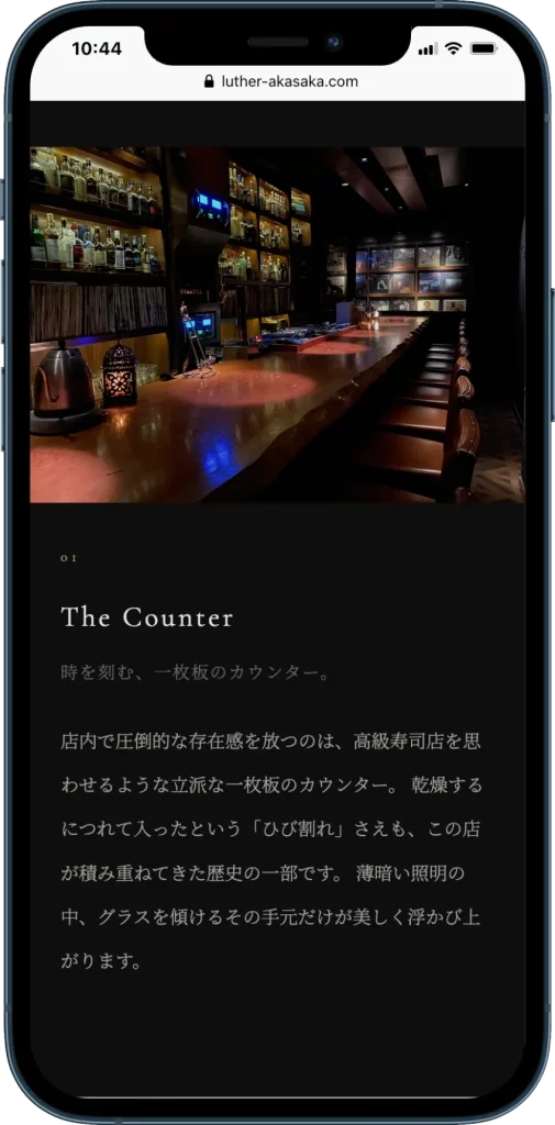 Luther Akasaka Web Site02