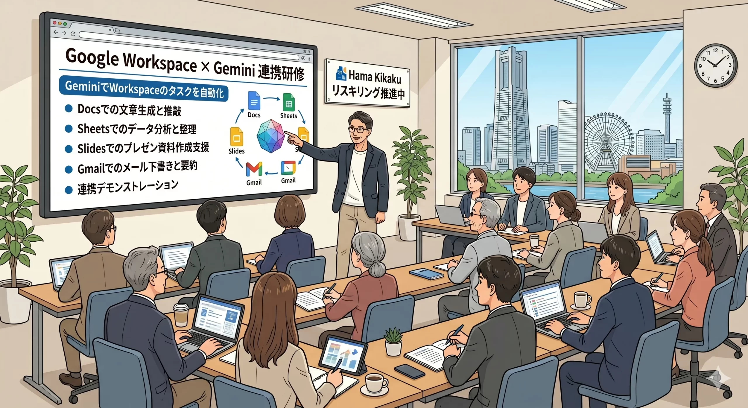 Gemini業務活用研修の内容｜Google Workspace連携術
