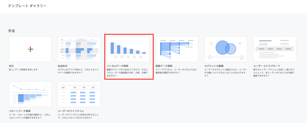 ファネルデータ探索