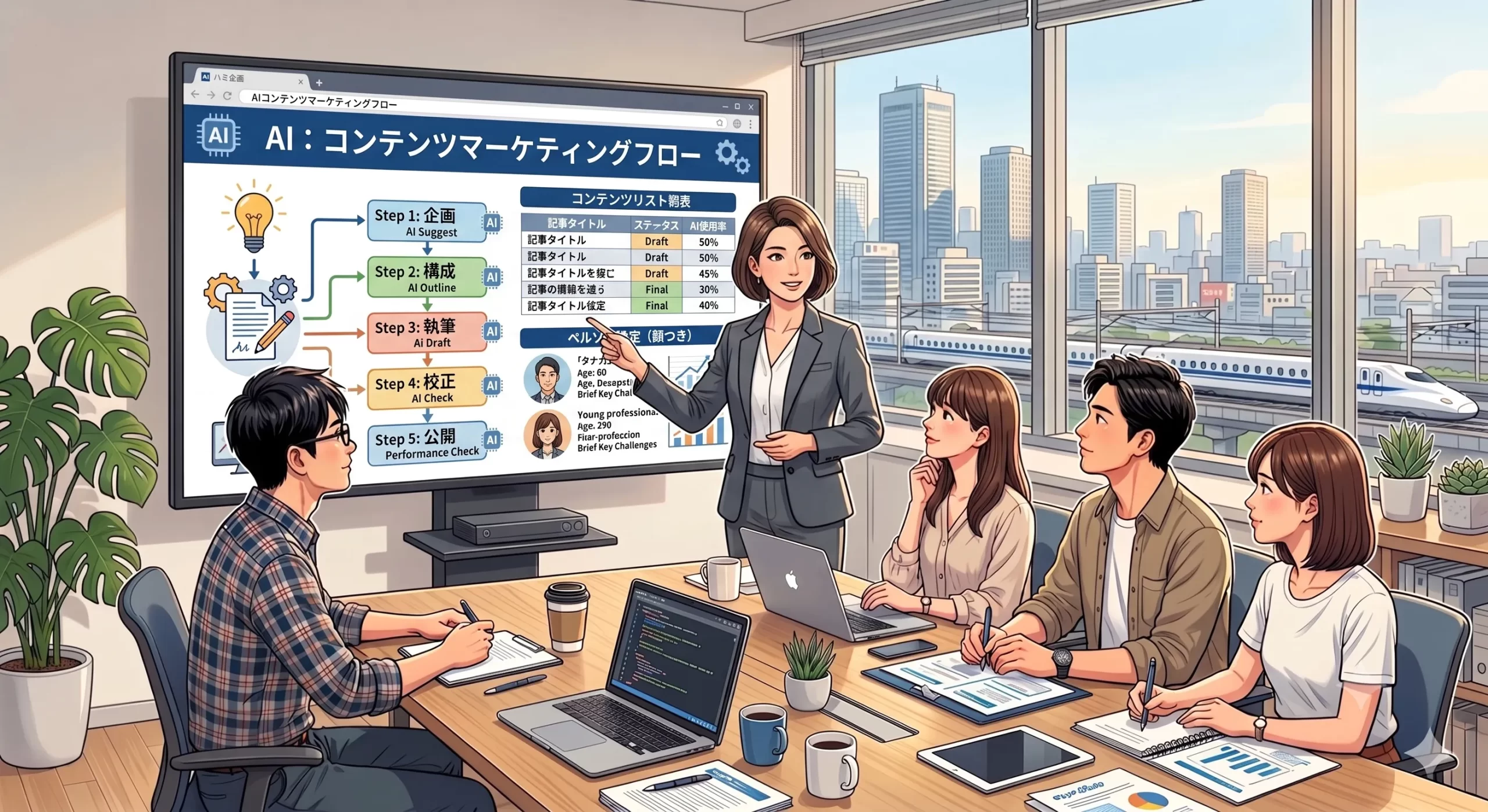 AIで効率化するコンテンツマーケのワークフロー