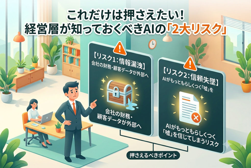 これだけは押さえたい!経営層が知っておくべきAIの「2大リスク」