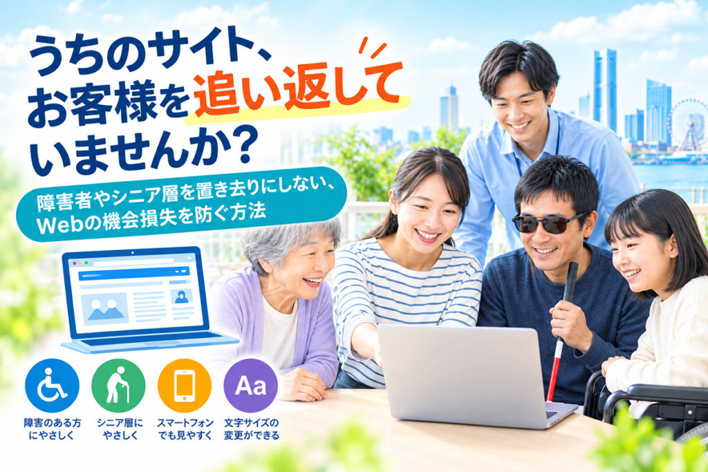「うちのサイト、お客様を追い返してる？」障害者やシニア層を置き去りにしない、Webの機会損失を防ぐ方法