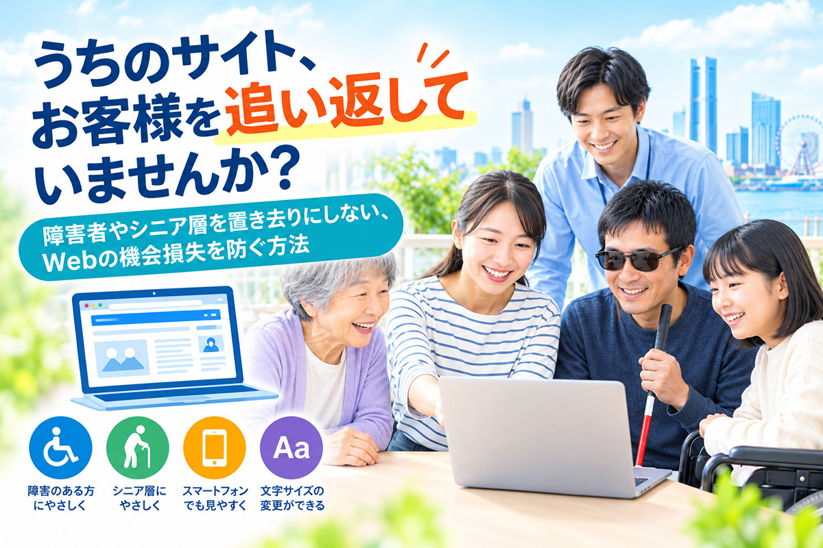 「うちのサイト、お客様を追い返してる？」障害者やシニア層を置き去りにしない、Webの機会損失を防ぐ方法